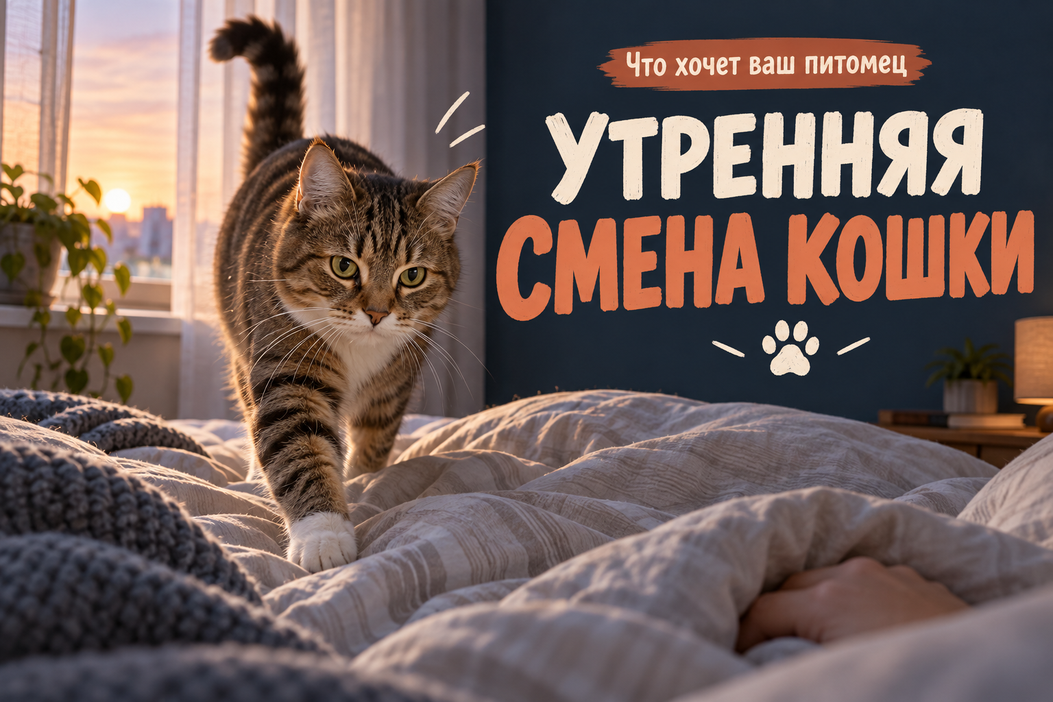 Почему кошка будит вас в одно и то же время и как мягко сдвинуть этот график
