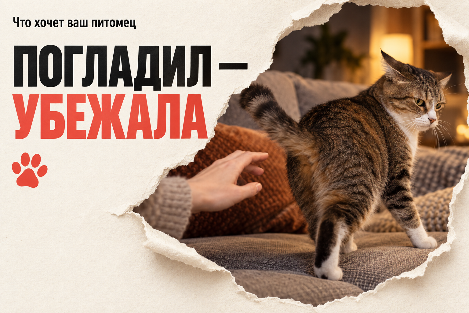 Почему кошка убегает после поглаживания и что делать, чтобы не доводить до рывка
