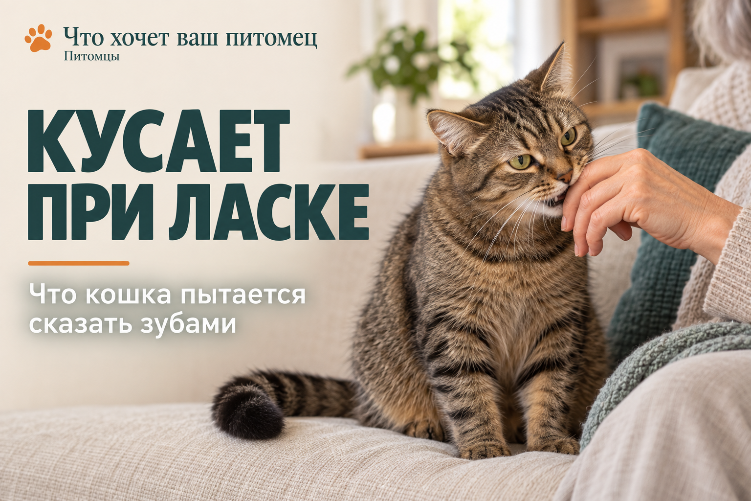 Почему кошка кусает во время поглаживания и что делать по-другому