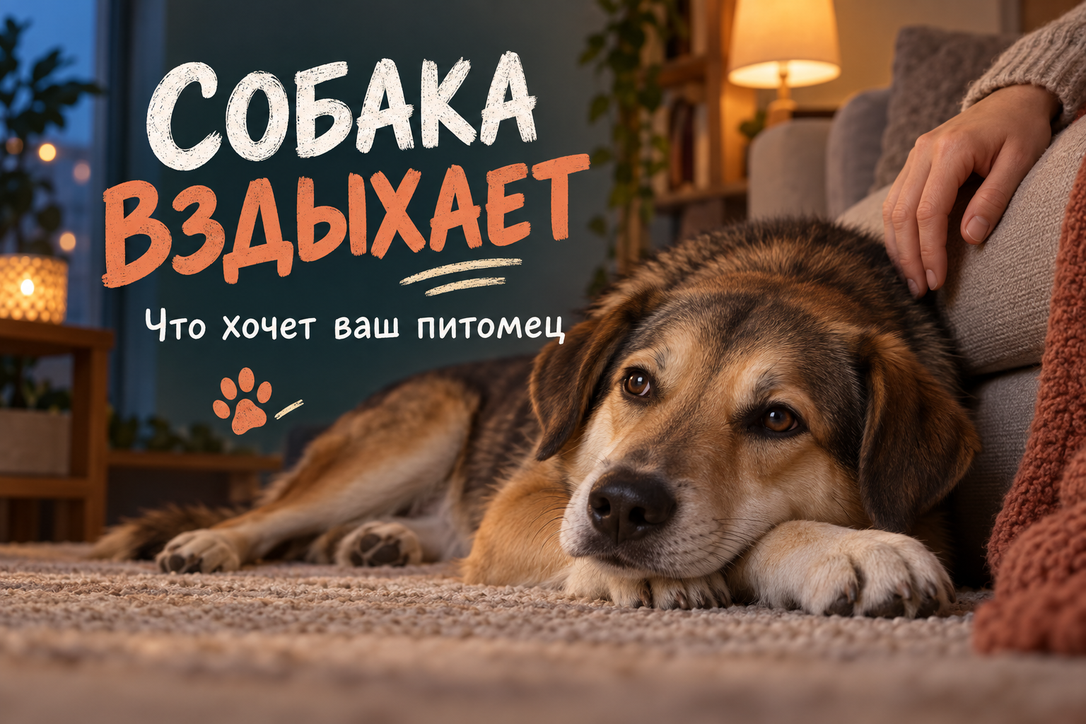 Почему собака вздыхает, когда лежит рядом: 6 объяснений и когда это сигнал